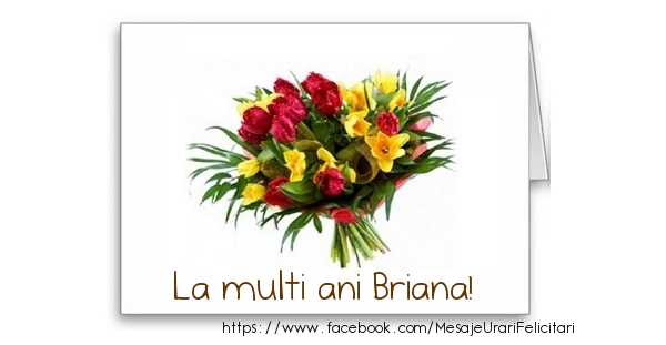 Felicitari de zi de nastere - Flori | La multi ani Briana!