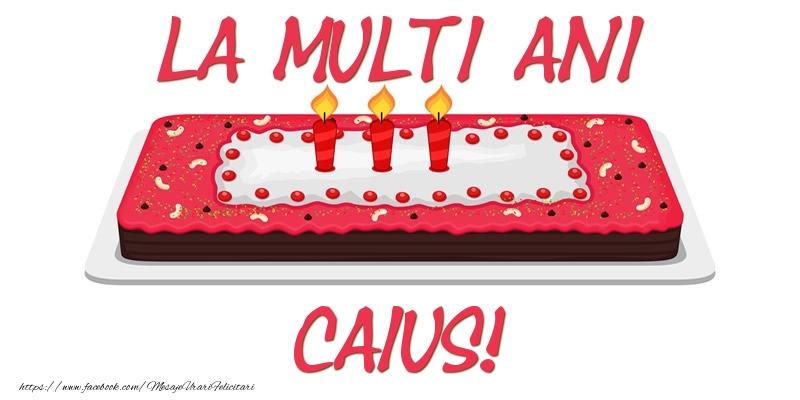 Felicitari de zi de nastere -  Tort La multi ani Caius!