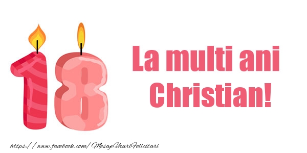 Felicitari de zi de nastere -  La multi ani Christian! 18 ani