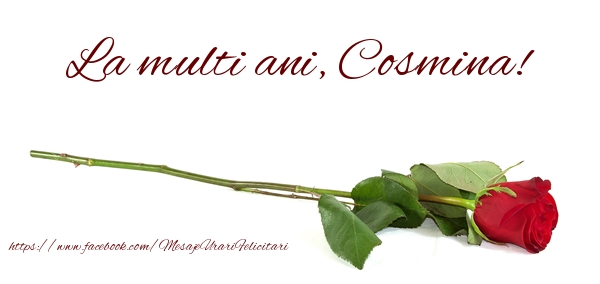 Felicitari de zi de nastere - Flori & Trandafiri | La multi ani, Cosmina!