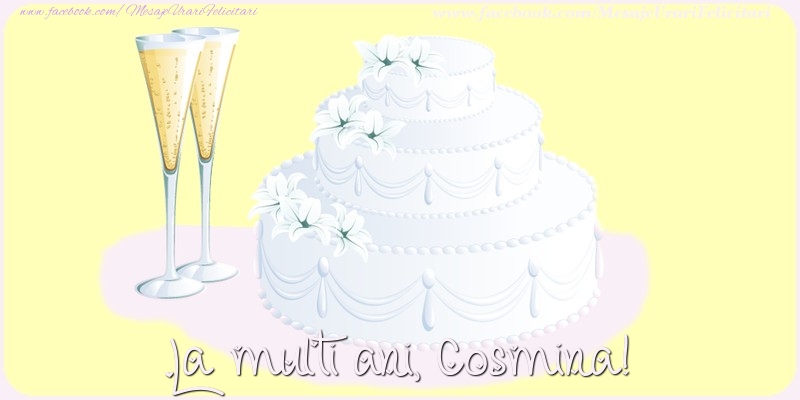Felicitari de zi de nastere - Tort | La multi ani, Cosmina!