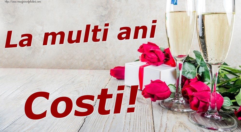 Felicitari de zi de nastere - Sampanie & Trandafiri | La multi ani Costi!