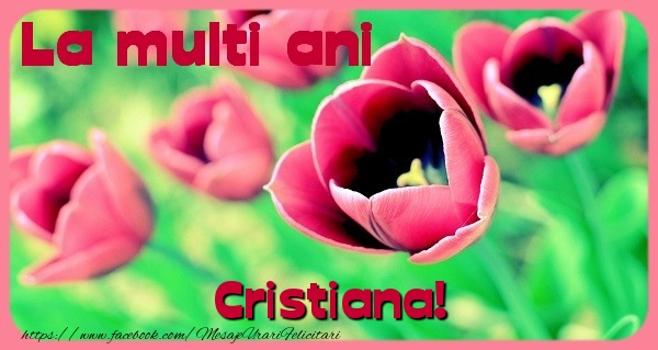 Felicitari de zi de nastere - Flori & Lalele | La multi ani Cristiana
