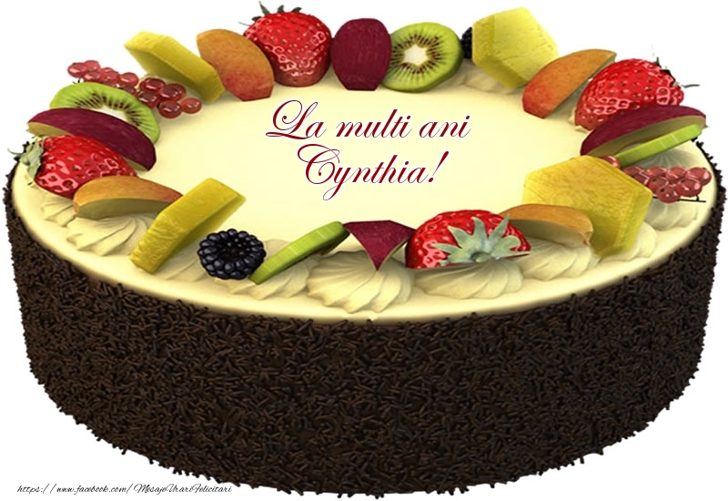 Felicitari de zi de nastere - La multi ani Cynthia!