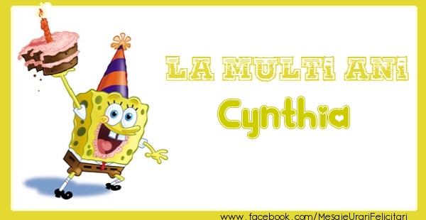 Felicitari de zi de nastere - La multi ani Cynthia
