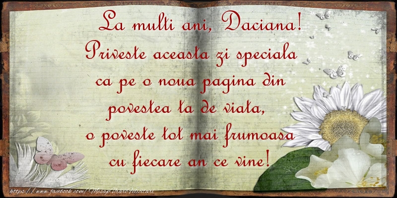 Felicitari de zi de nastere - Flori | La multi ani Daciana!