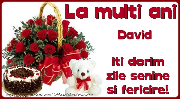 felicitari pt david La multi ani David