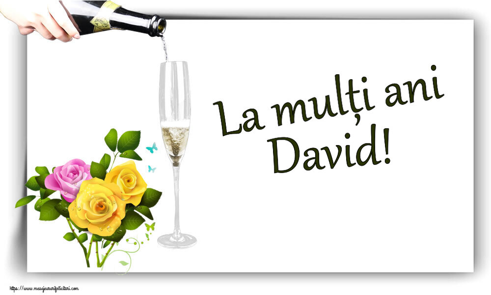 Felicitari de zi de nastere - Flori | La mulți ani David!