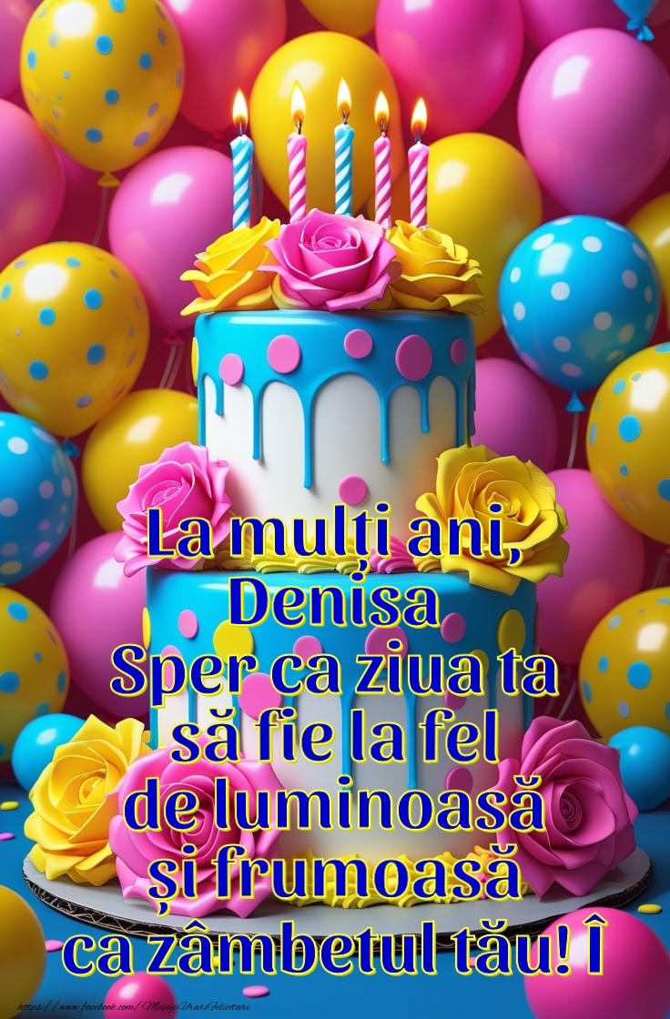 Felicitari de zi de nastere - Urare de zi de nastere cu tort