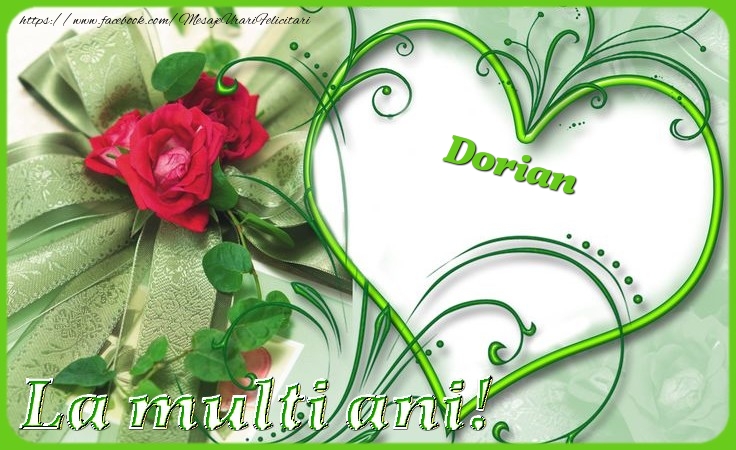 Felicitari de zi de nastere - Trandafiri | La multi ani Dorian