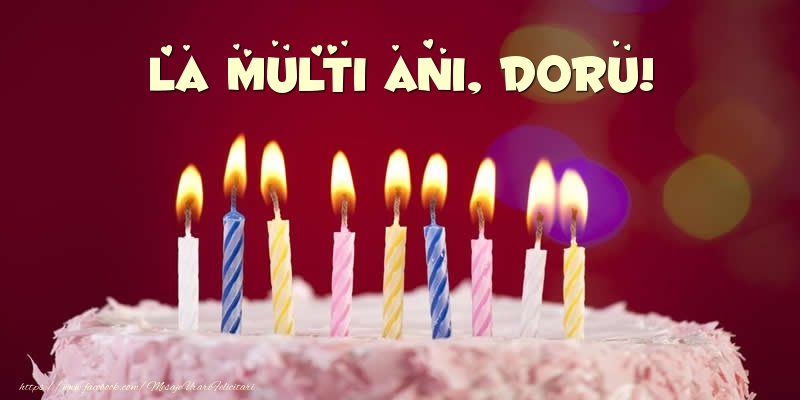 Felicitari de zi de nastere -  Tort - La multi ani, Doru!