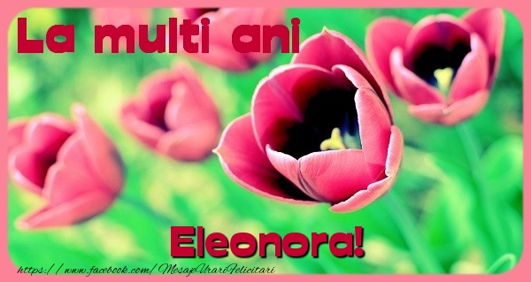 Felicitari de zi de nastere - Flori & Lalele | La multi ani Eleonora
