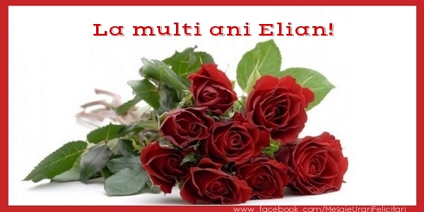 Felicitari de zi de nastere - Flori & Trandafiri | La multi ani Elian!
