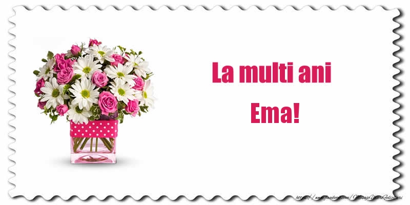 Felicitari de zi de nastere - Buchete De Flori & Flori | La multi ani Ema!