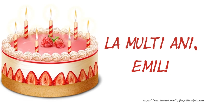 Felicitari de zi de nastere -  La multi ani, Emil! Tort