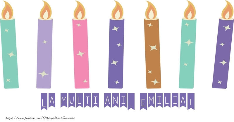 Felicitari de zi de nastere - Lumanari | La multi ani, Emilia!