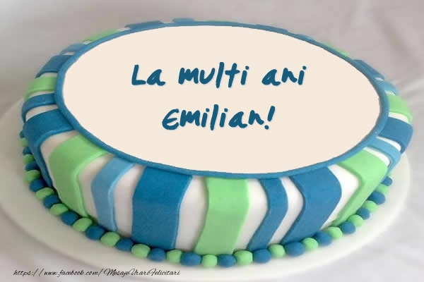 Felicitari de zi de nastere -  Tort La multi ani Emilian!