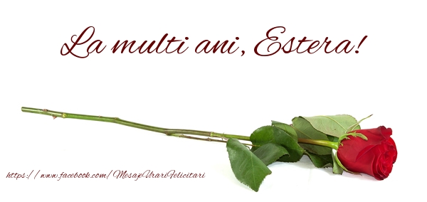Felicitari de zi de nastere - Flori & Trandafiri | La multi ani, Estera!