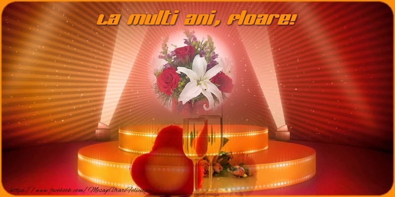  Felicitari de zi de nastere - Sampanie & 1 Poza & Ramă Foto | La multi ani Floare