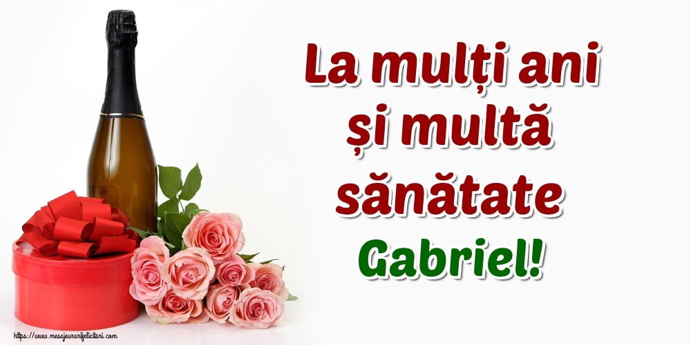 Felicitari de zi de nastere - Flori & Sampanie | La mulți ani și multă sănătate Gabriel!
