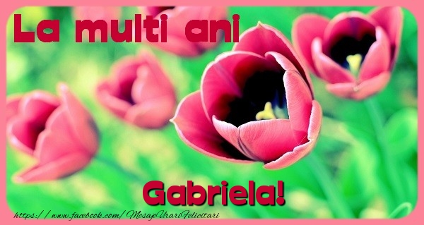Felicitari de zi de nastere - Flori & Lalele | La multi ani Gabriela