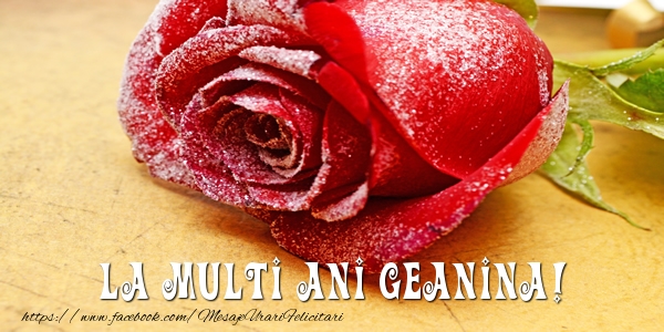 Felicitari de zi de nastere - Flori & Trandafiri | La multi ani Geanina!