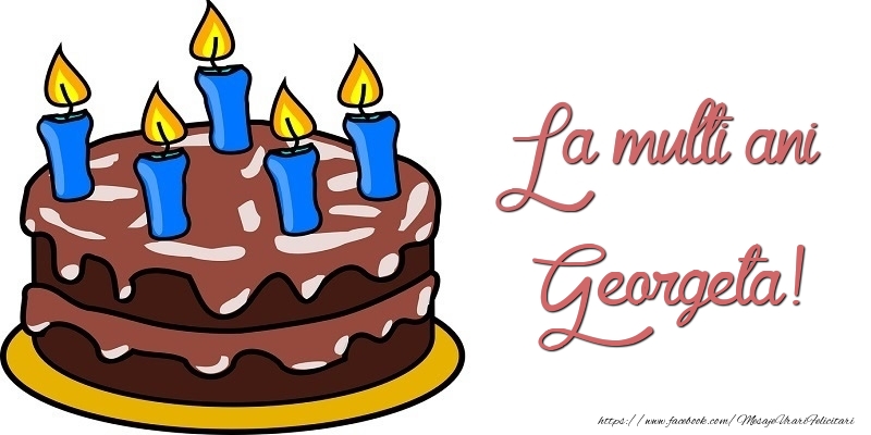 Felicitari de zi de nastere - Tort | La multi ani, Georgeta!