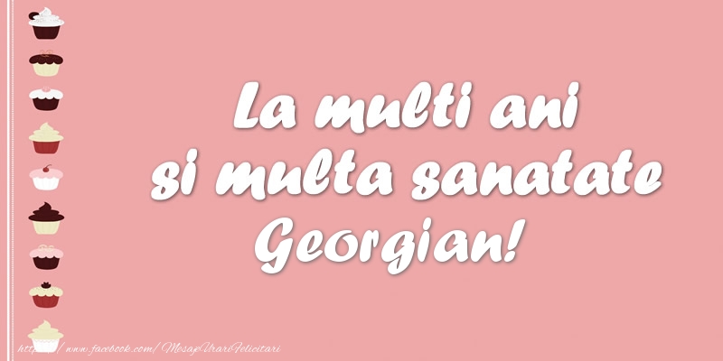 Felicitari de zi de nastere - Tort | La multi ani si multa sanatate Georgian!