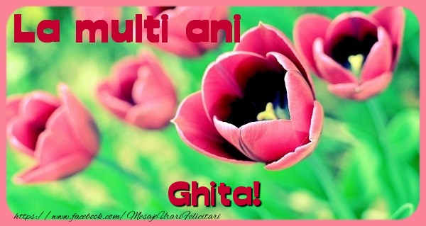 Felicitari de zi de nastere - Flori & Lalele | La multi ani Ghita