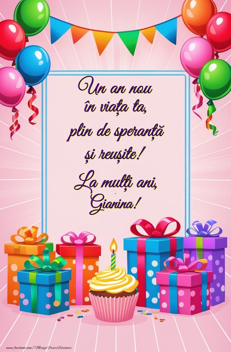 Felicitari de zi de nastere - Un an nou  în viața ta, plin de speranță