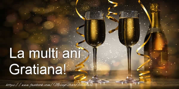 Felicitari de zi de nastere - Sampanie | La multi ani Gratiana!