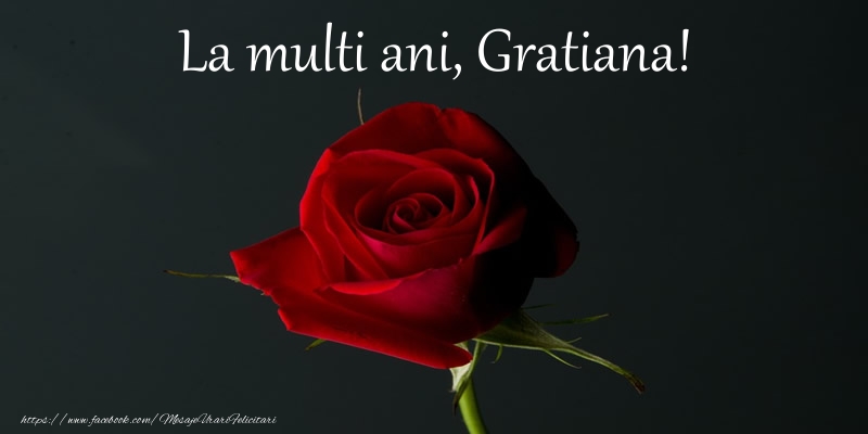 Felicitari de zi de nastere - Flori & Trandafiri | La multi ani Gratiana!