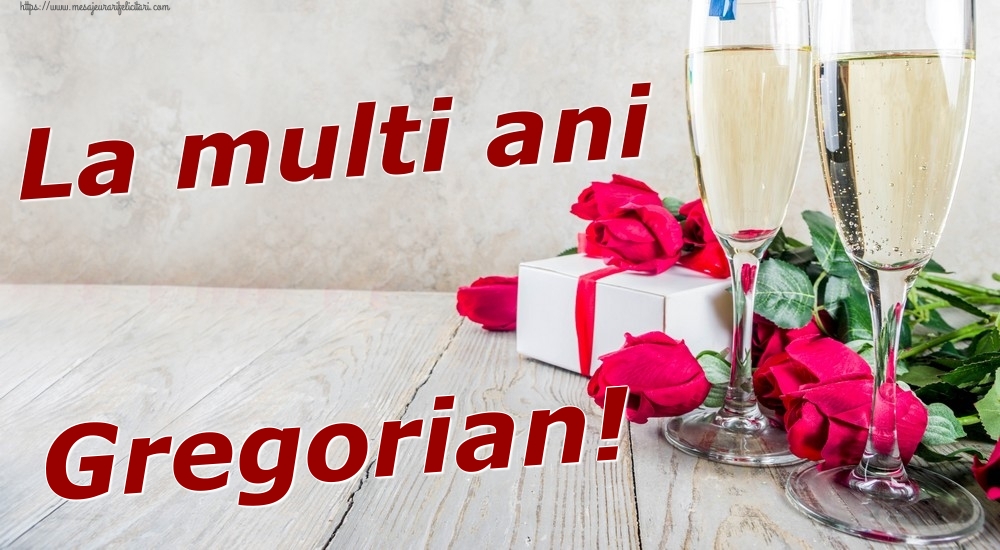 Felicitari de zi de nastere - Sampanie & Trandafiri | La multi ani Gregorian!