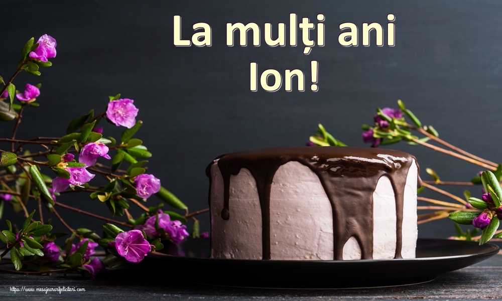 Felicitari de zi de nastere - Tort | La mulți ani Ion!