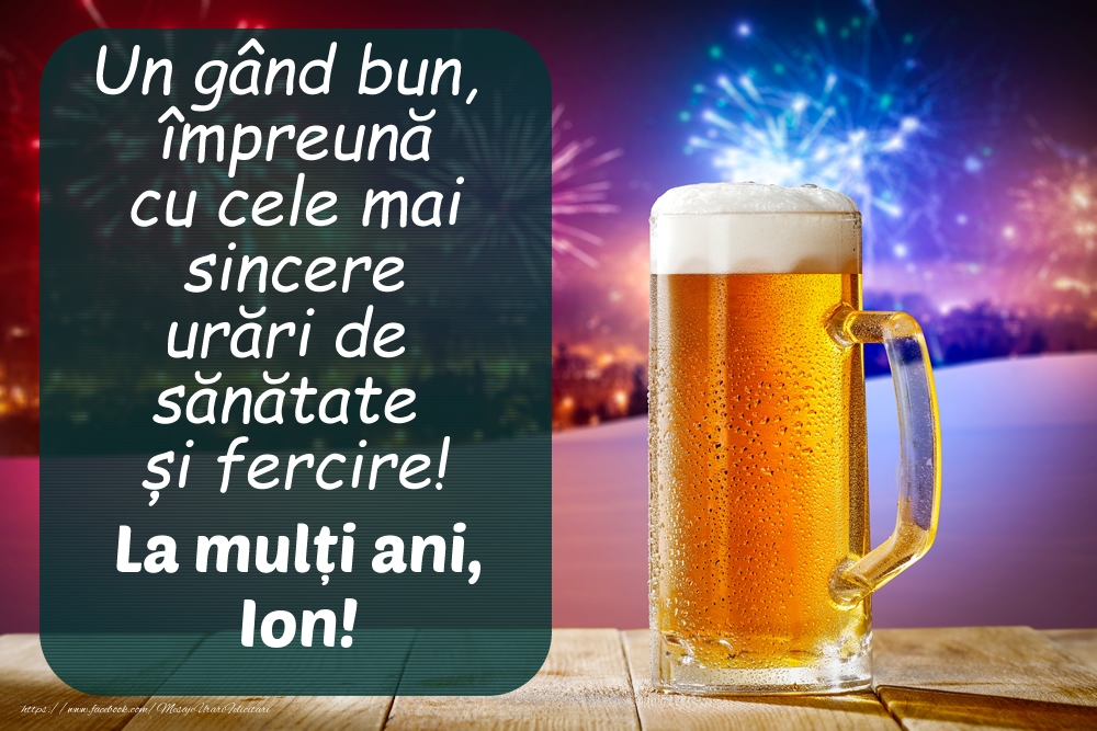 Zi de nastere Imagine cu halbă de bere și artificii