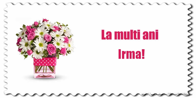 Felicitari de zi de nastere - Buchete De Flori & Flori | La multi ani Irma!