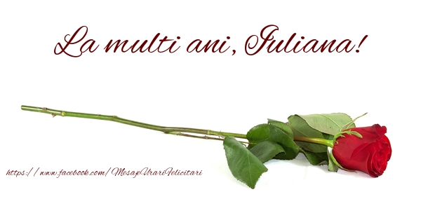 Felicitari de zi de nastere - Flori & Trandafiri | La multi ani, Iuliana!