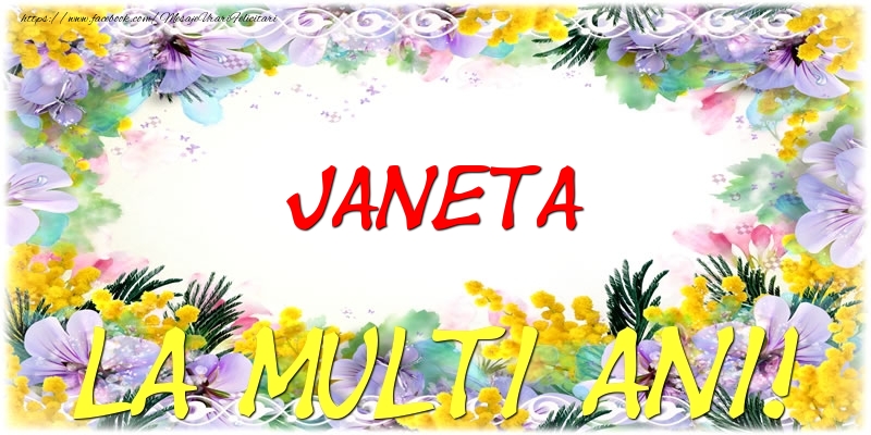 Felicitari de zi de nastere - Janeta La multi ani!