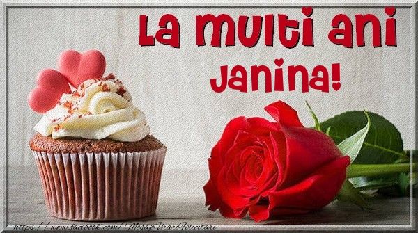 Felicitari de zi de nastere - Trandafiri | La multi ani Janina