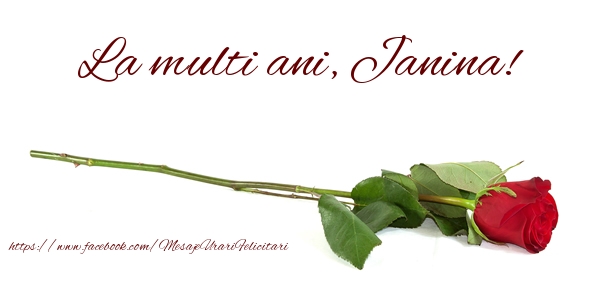 Felicitari de zi de nastere - Flori & Trandafiri | La multi ani, Janina!