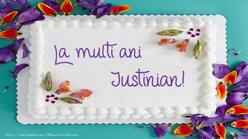 Felicitari de zi de nastere -  Tort La multi ani Justinian!
