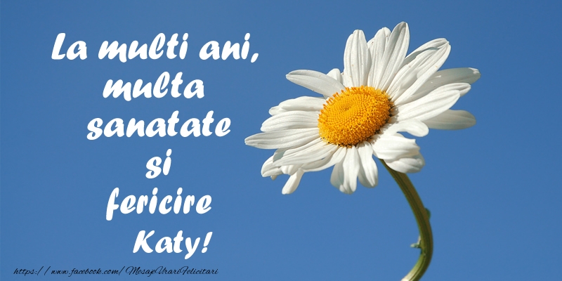 Felicitari de zi de nastere - Flori | La multi ani, multa sanatate si fericire Katy!