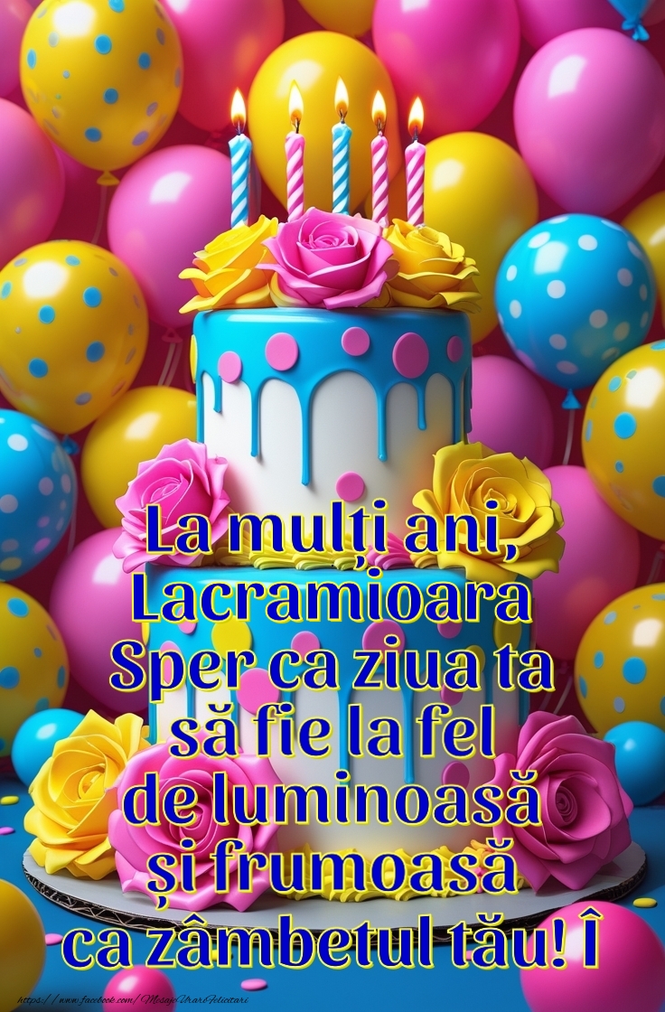 Felicitari de zi de nastere -  Urare de zi de nastere cu tort