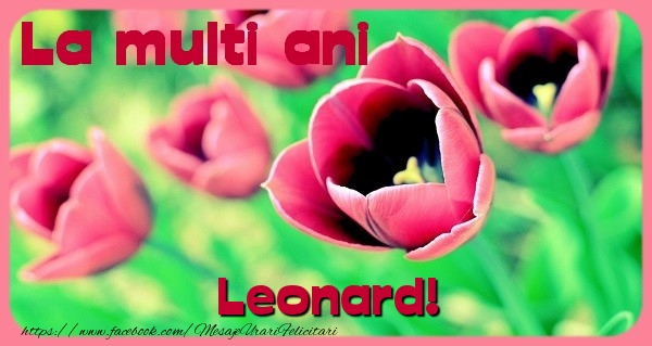 Felicitari de zi de nastere - Flori & Lalele | La multi ani Leonard