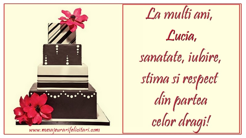 Felicitari de zi de nastere - La multi ani, Lucia