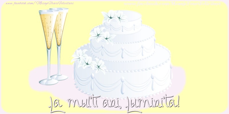 Felicitari de zi de nastere - Tort | La multi ani, Luminita!