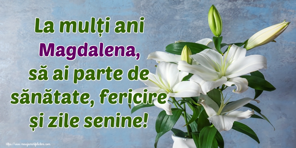 Felicitari de zi de nastere - Flori | La mulți ani Magdalena, să ai parte de sănătate, fericire și zile senine!