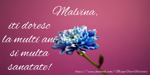 Felicitari de zi de nastere - Malvina iti doresc la multi ani si multa sanatate!