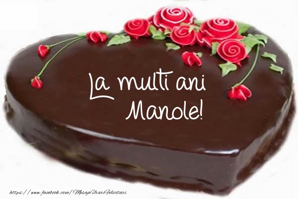 Felicitari de zi de nastere -  Tort La multi ani Manole!