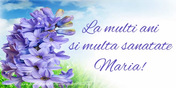 Felicitari de zi de nastere - Flori | La multi ani si multa sanatate Maria!